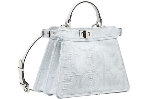 fendi peekaboo micro white|fendi denim peekaboo.